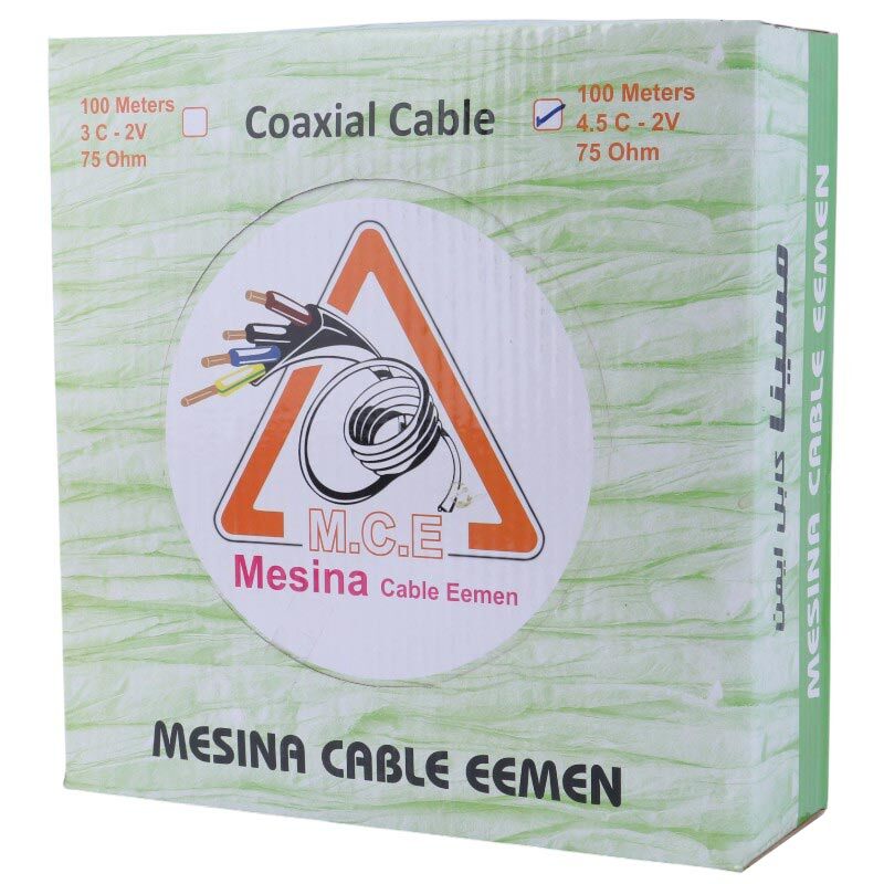 کابل آنتن کواکسیال مغزی آلومینیوم مسینا Tape1 CCA طول 100 متری