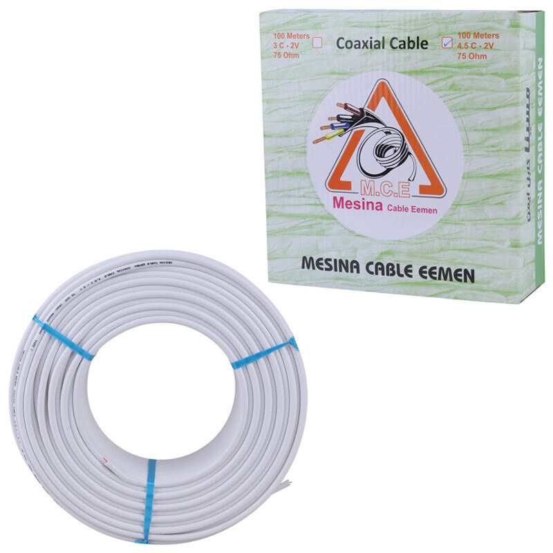 کابل آنتن کواکسیال مغزی مس مسینا Tape2 CU طول 100 متری