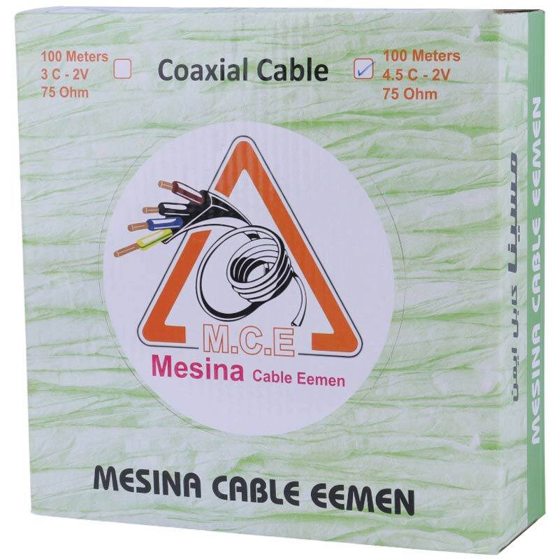 کابل آنتن کواکسیال مغزی مس مسینا Tape2 CU طول 100 متری