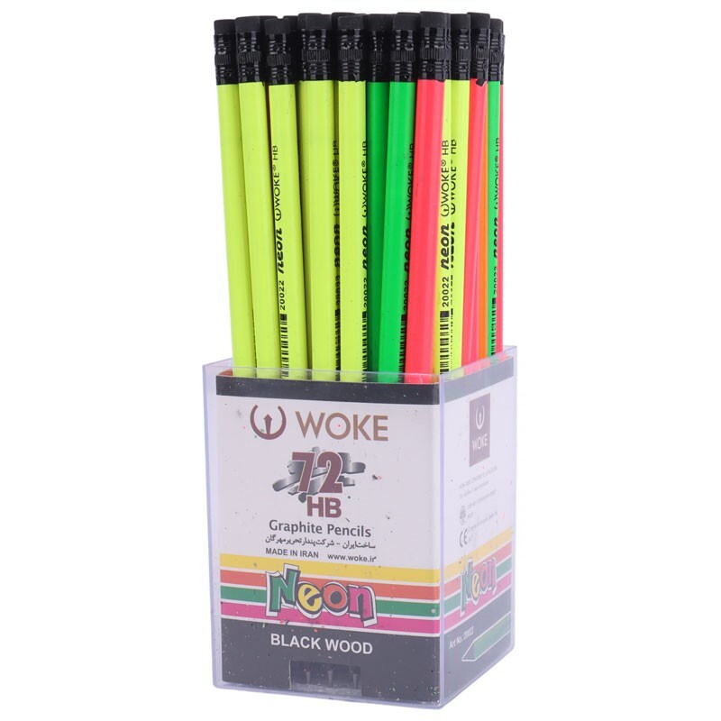 مداد مشکی وک Woke Neon 20022 بسته 72 عددی