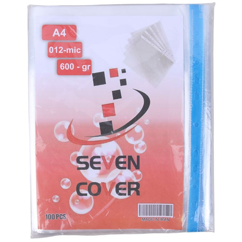 کاور کاغذ Seven 12mu سایز A4 بسته 100 عددی
