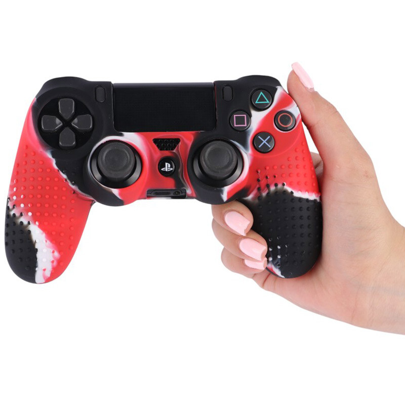 روکش دسته بازی PS4 مشکی قرمز کد 2