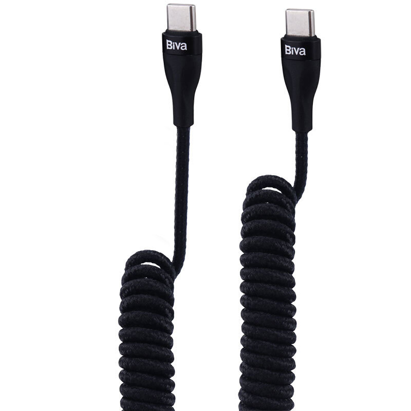 کابل تبدیل فست شارژ Biva C-25CC Type-C to Type-C 60W 1.8m