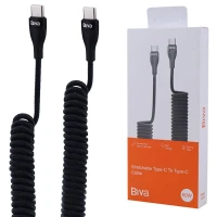 کابل تبدیل فست شارژ Biva C-25CC Type-C to Type-C 60W 1.8m