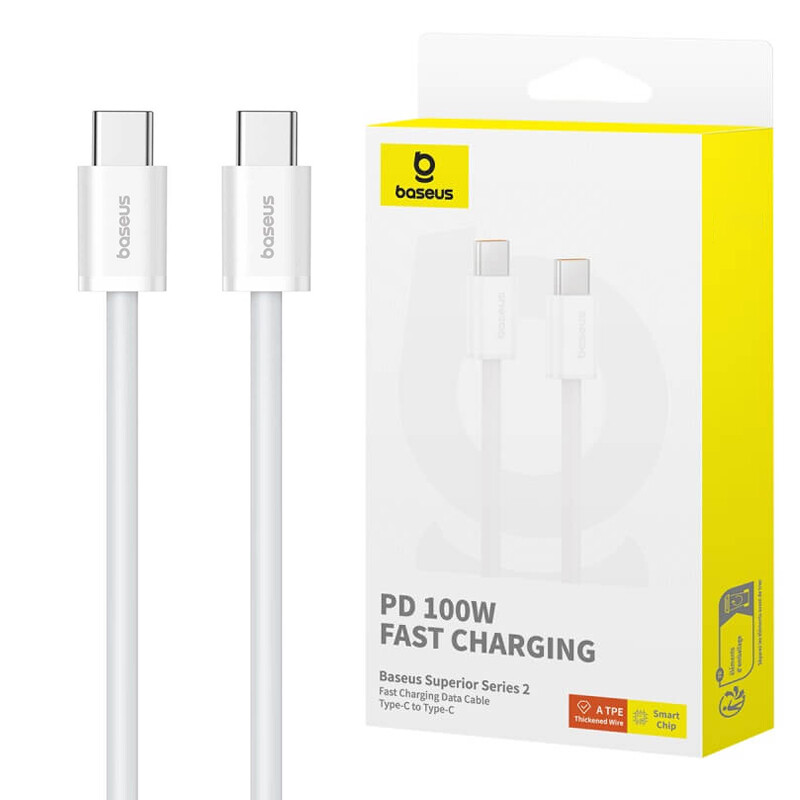 کابل تبدیل فست شارژ Baseus Superior Series 2 P10365200211 Type-C To Type-C PD 100W 2m