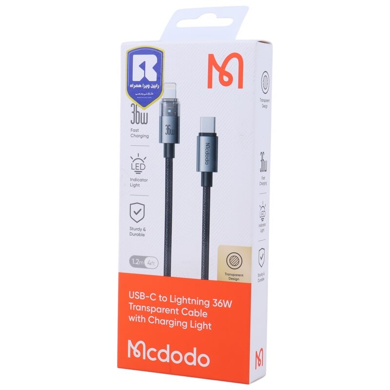کابل تبدیل فست شارژ Mcdodo CA-694 Type-C To Lightning 3A PD 36W 1.2m