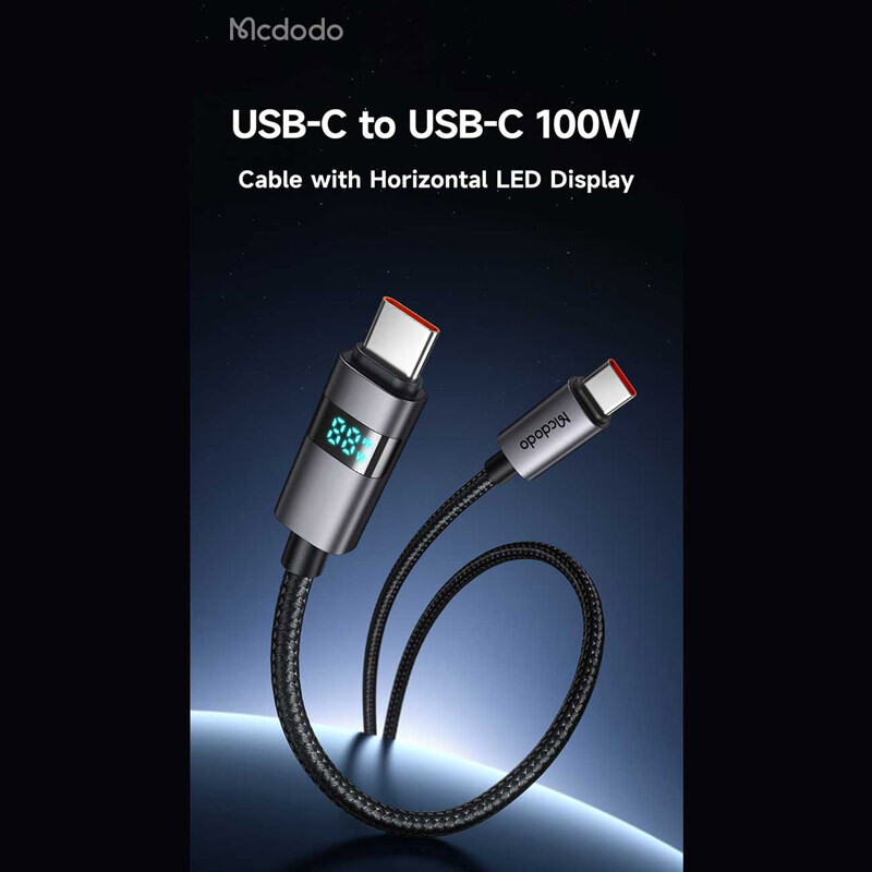 کابل تبدیل فست شارژ Mcdodo CA-561 Type-C To Type-C 5A PD 100W 1.2m