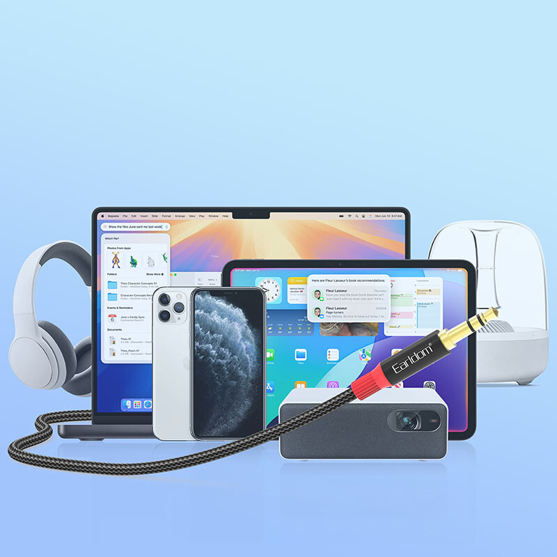 کابل تبدیل Earldom ET-AUX77 AUX To Type-C / AUX/Lightning 1.2m