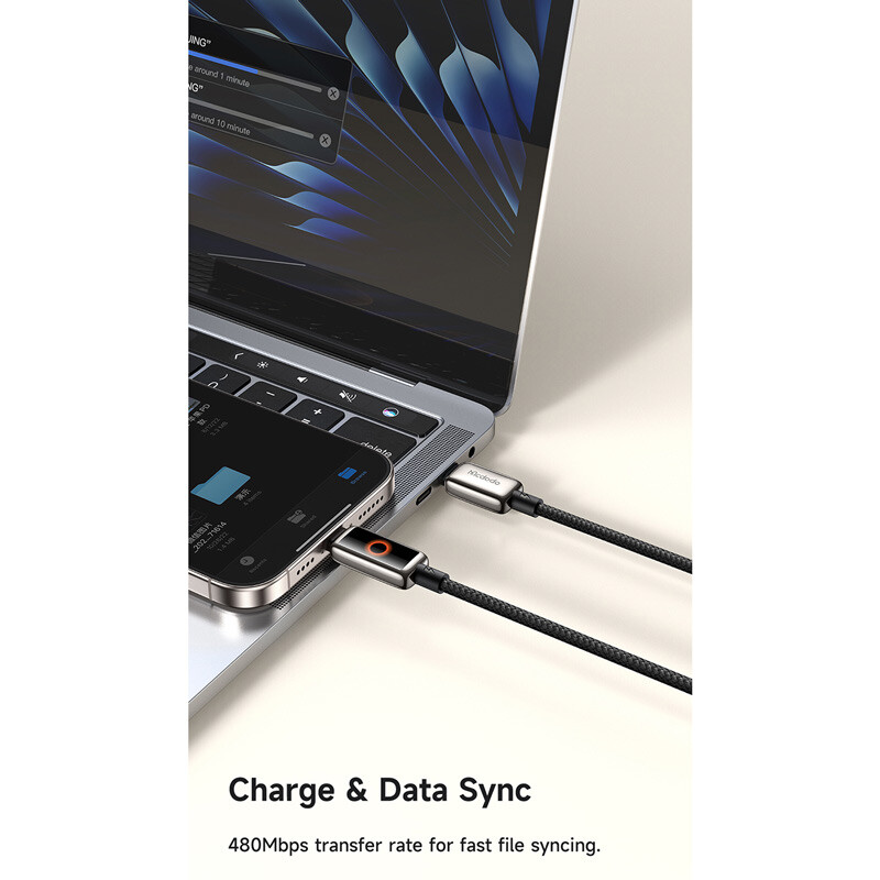 کابل تبدیل فست شارژ Mcdodo CA-667 Type-C To Lightning 3A 36W 1.2m