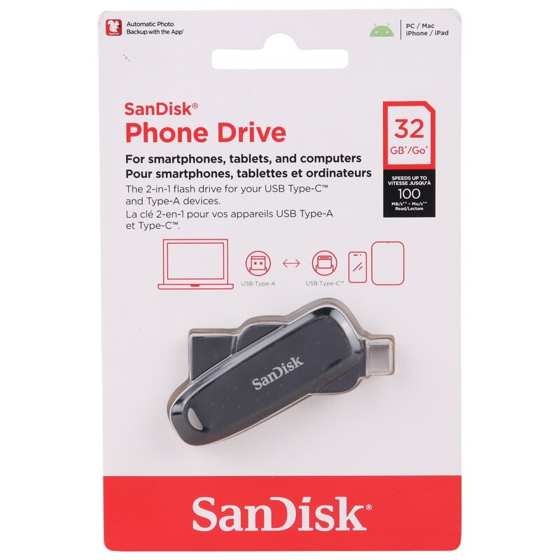 فلش 32 گیگ سن دیسک SanDisk Phone Drive OTG Type-C USB3.2