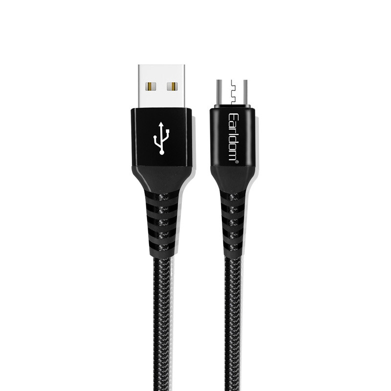 کابل میکرو یو اس بی فست شارژ Earldom EC-121m 2.1A 1m