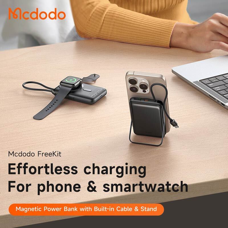 پاور بانک بی سیم فست شارژ مک دودو MC-632 PD 20W ظرفیت 10000 میلی آمپر ساعت
