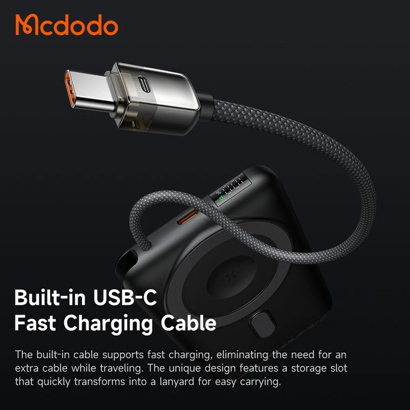 پاور بانک بی سیم فست شارژ مک دودو MC-632 PD 20W ظرفیت 10000 میلی آمپر ساعت