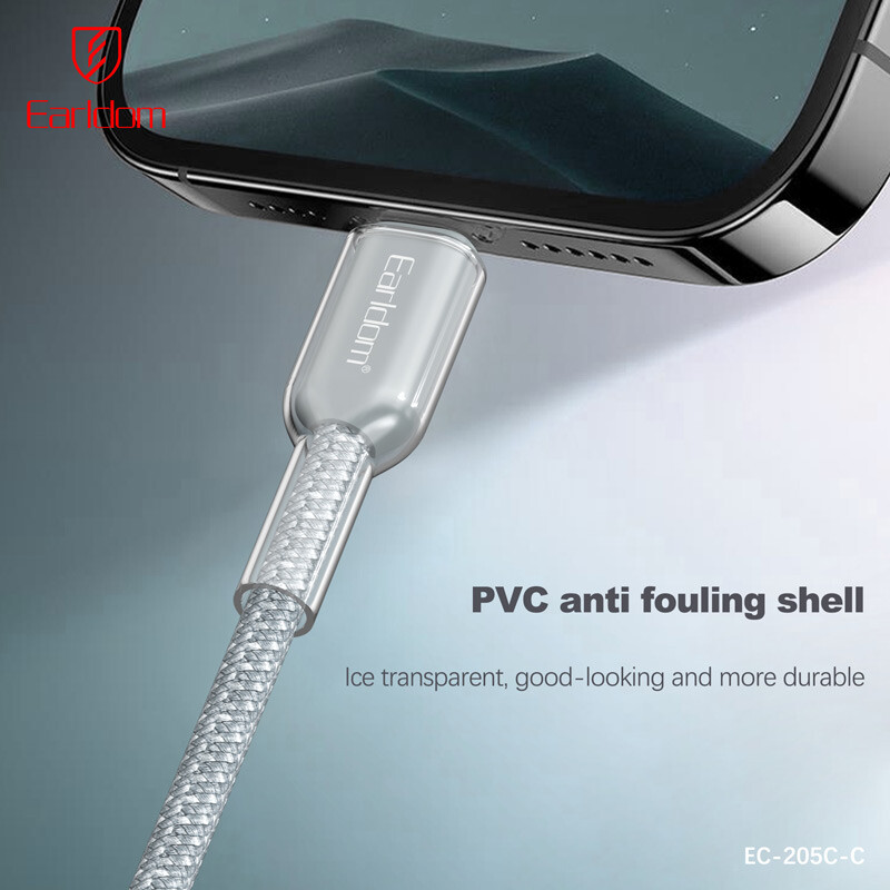 کابل تبدیل فست شارژ Earldom EC-205C-C Type-C To Type-C PD 60W 1m