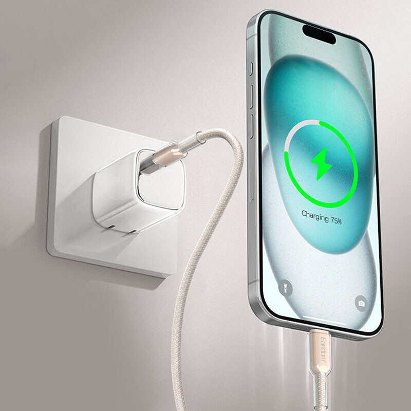 کابل تبدیل فست شارژ Earldom EC-205C-C Type-C To Type-C PD 60W 1m