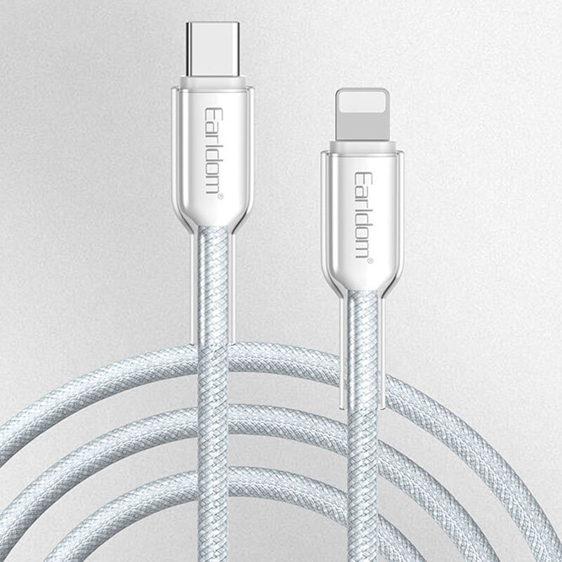 کابل تبدیل فست شارژ Earldom EC-205C-L Type-C To Lightning PD 27W 1m