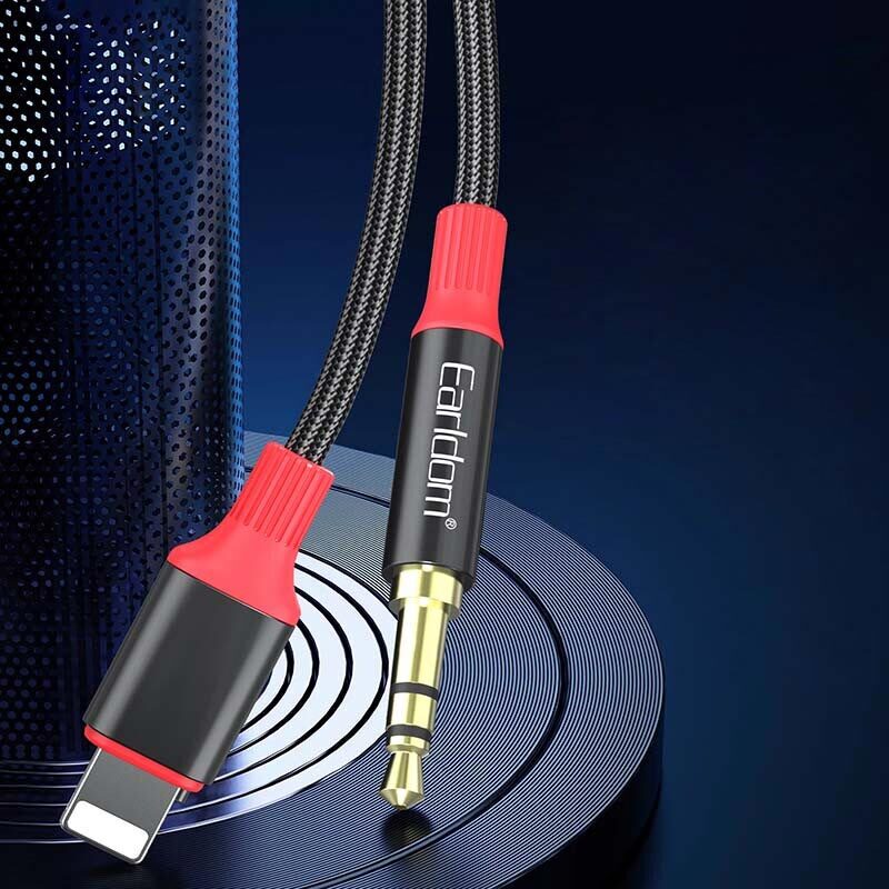 کابل تبدیل Lightning به AUX ارلدام AUX76L طول 1 متر