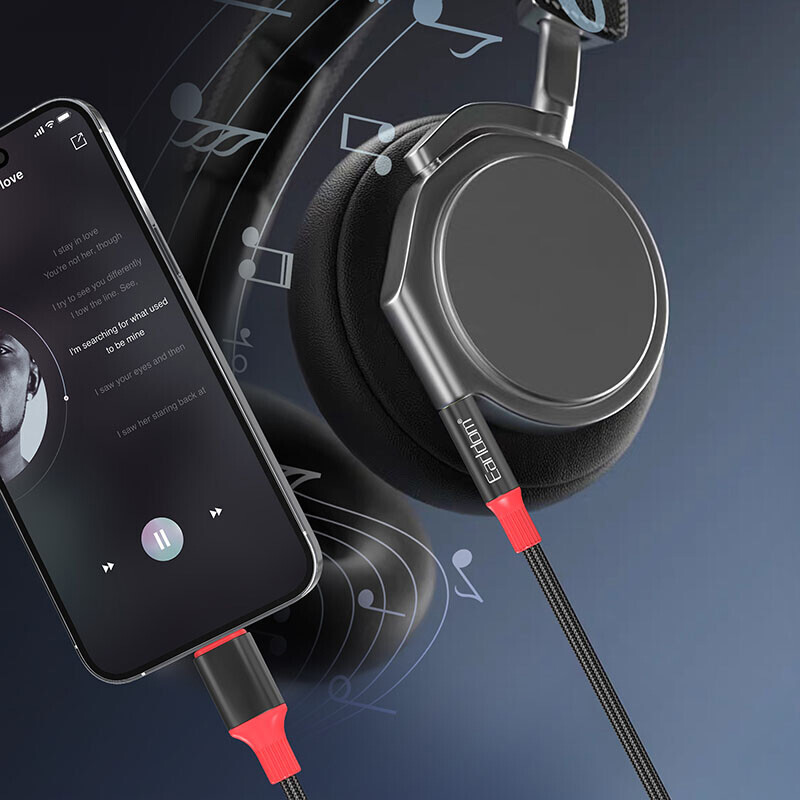 کابل تبدیل Lightning به AUX ارلدام AUX76L طول 1 متر