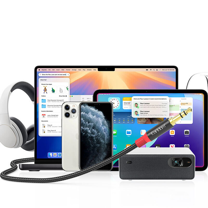 کابل تبدیل Lightning به AUX ارلدام AUX76L طول 1 متر