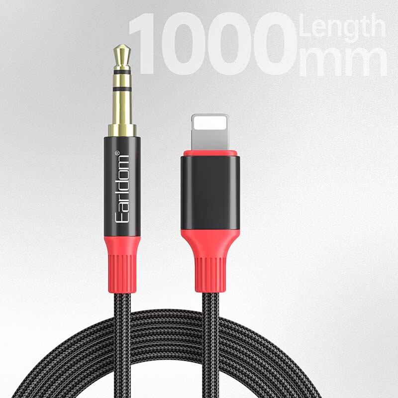کابل تبدیل Lightning به AUX ارلدام AUX76L طول 1 متر