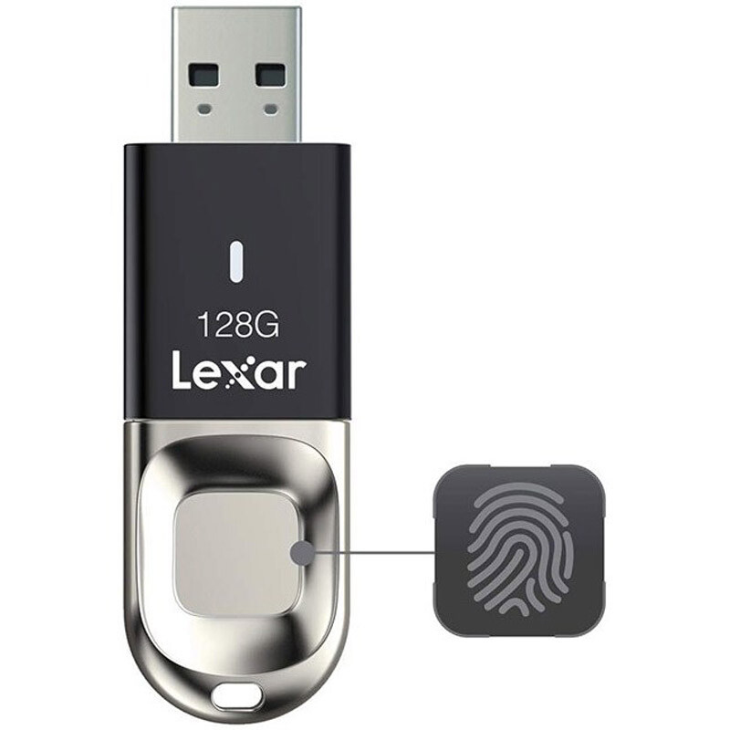 فلش 128 گیگ لکسار Lexar JumpDrive Fingerprint F35 USB3.0