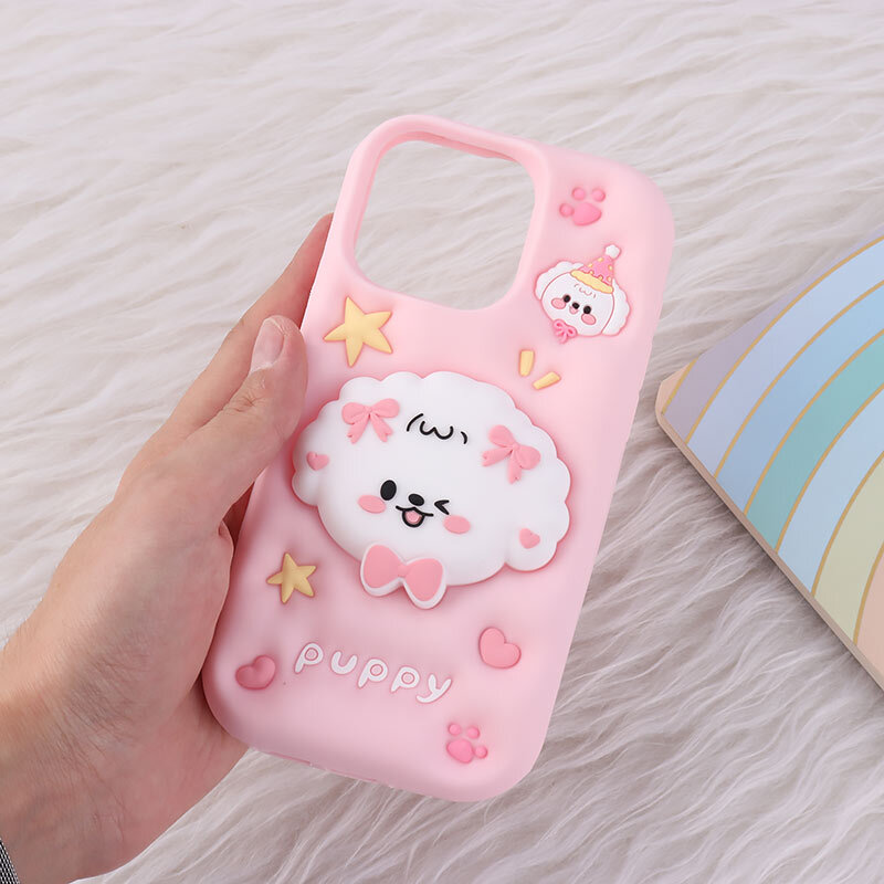 قاب سیلیکونی Vip Max آیفون iPhone 16 Pro Max پاپ سوکت دار طرح Puppy