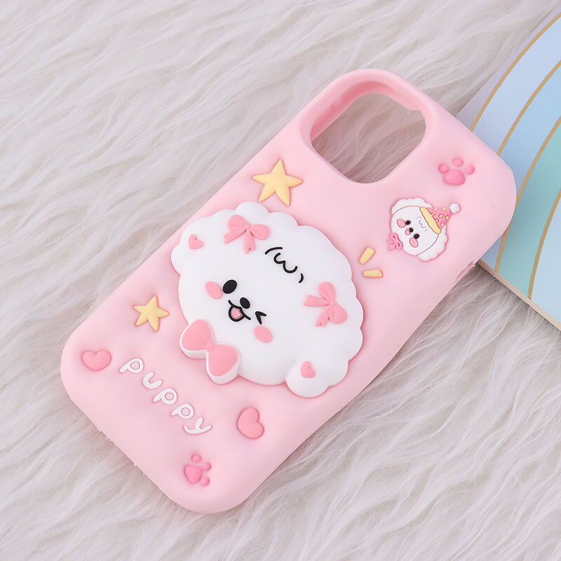 قاب سیلیکونی Vip Max آیفون iPhone 13 / 14 / 15 پاپ سوکت دار طرح Puppy