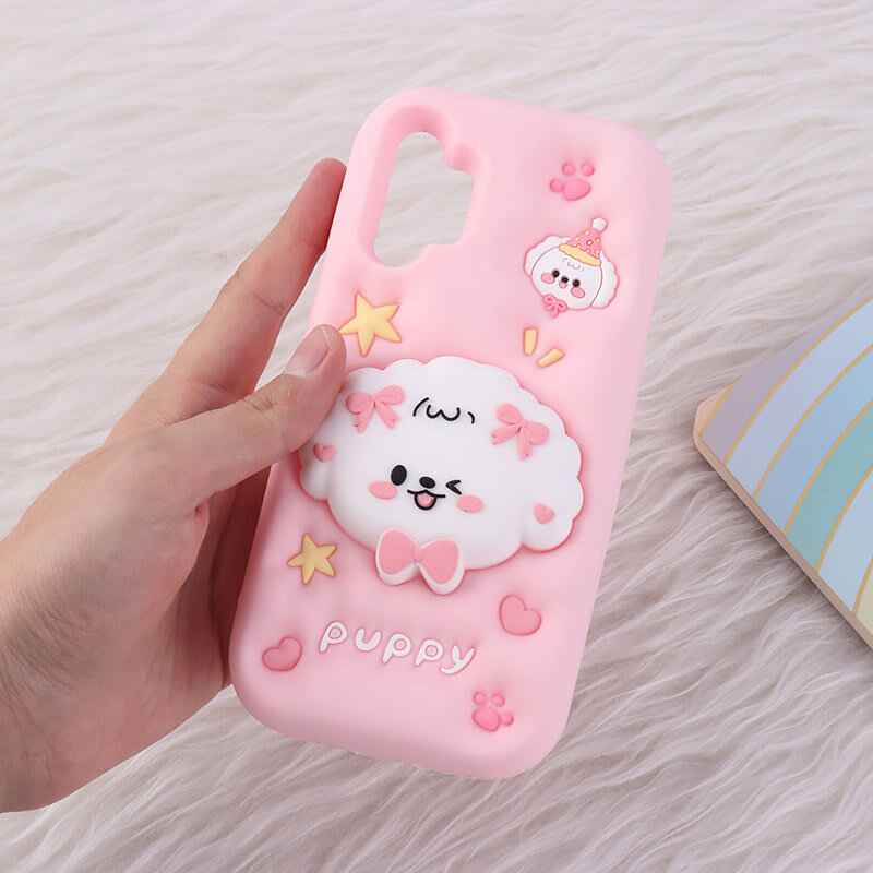 قاب سیلیکونی سامسونگ Galaxy A13 4G پاپ سوکت دار طرح Puppy