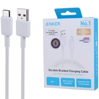 کابل تایپ سی فست شارژ Anker 322 A81H6 PD 15W 1.8m