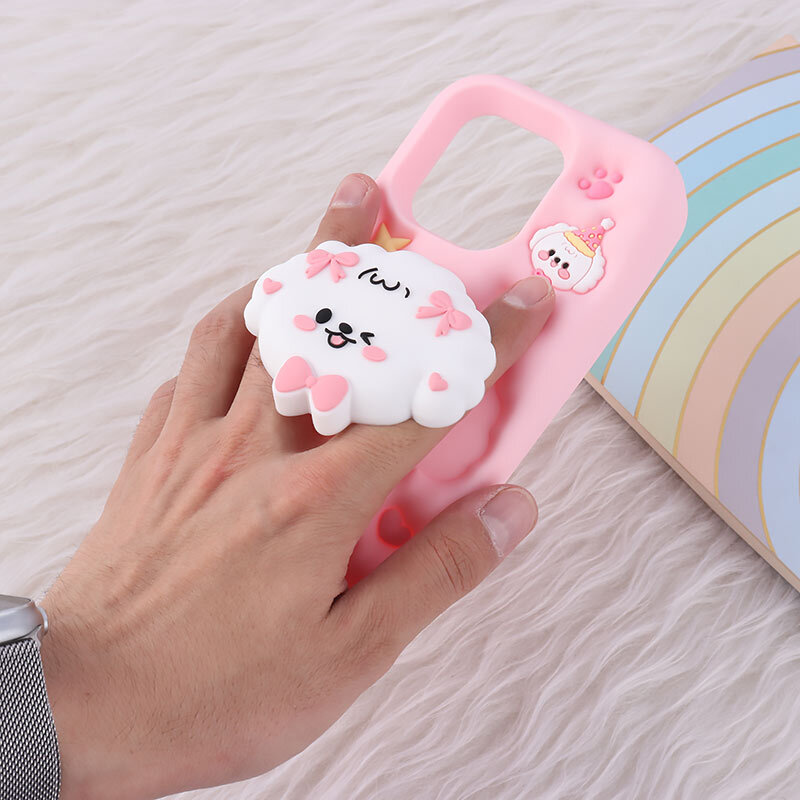قاب سیلیکونی شیائومی Redmi Note 13 4G پاپ سوکت دار طرح Puppy