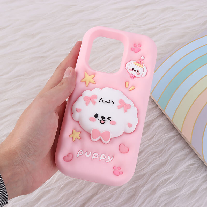 قاب سیلیکونی شیائومی Redmi Note 13 4G پاپ سوکت دار طرح Puppy