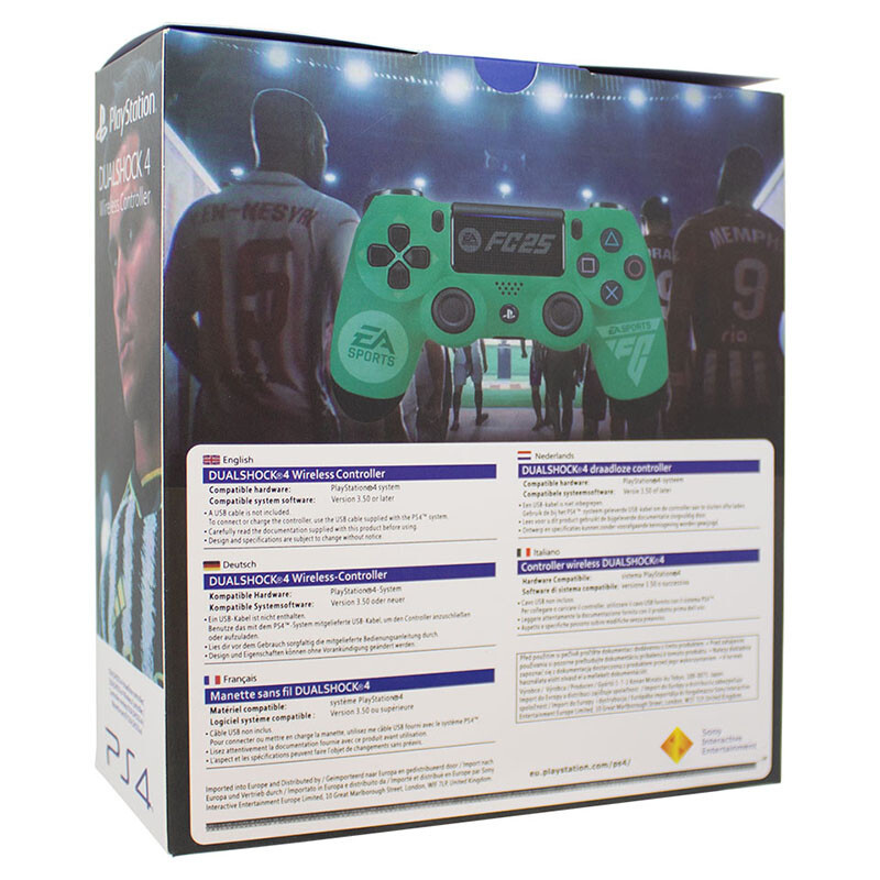دسته بازی بی سیم SONY PlayStation 4 DualShock 4 High Copy طرح FC25 کد 03 پک‌دار با کابل شارژ