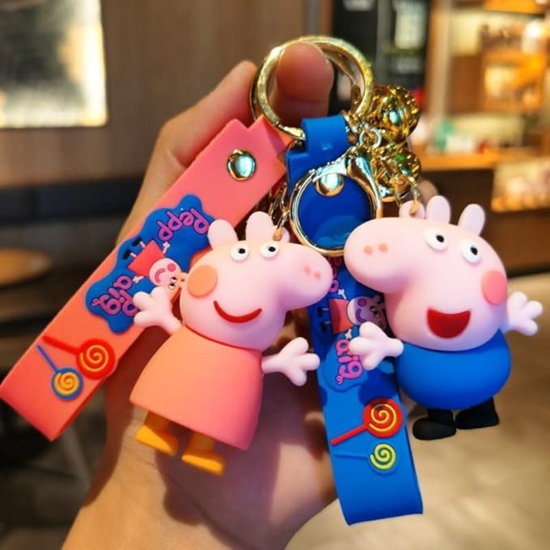 جاکلیدی سیلیکونی طرح Peppa Pig بسته 5 عددی