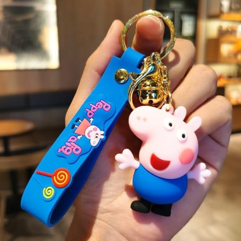جاکلیدی سیلیکونی طرح Peppa Pig بسته 5 عددی