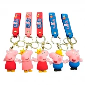 جاکلیدی سیلیکونی طرح Peppa Pig بسته 5 عددی