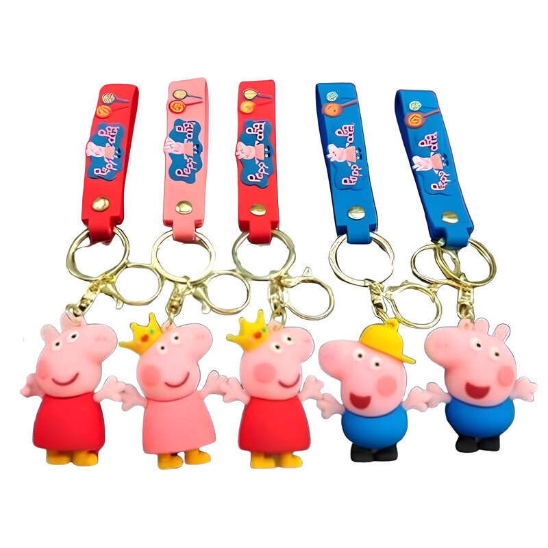 جاکلیدی سیلیکونی طرح Peppa Pig بسته 5 عددی