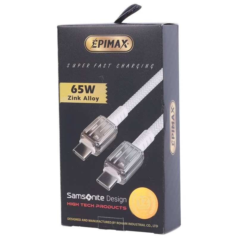 کابل دو سر تایپ سی فست شارژ 65 وات اپی مکس EC-121 طول 1 متر