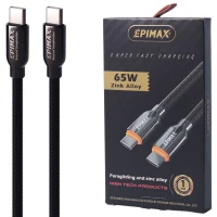 کابل تبدیل فست شارژ Epimax EC-129 Type-C to Type-C 65W 1m