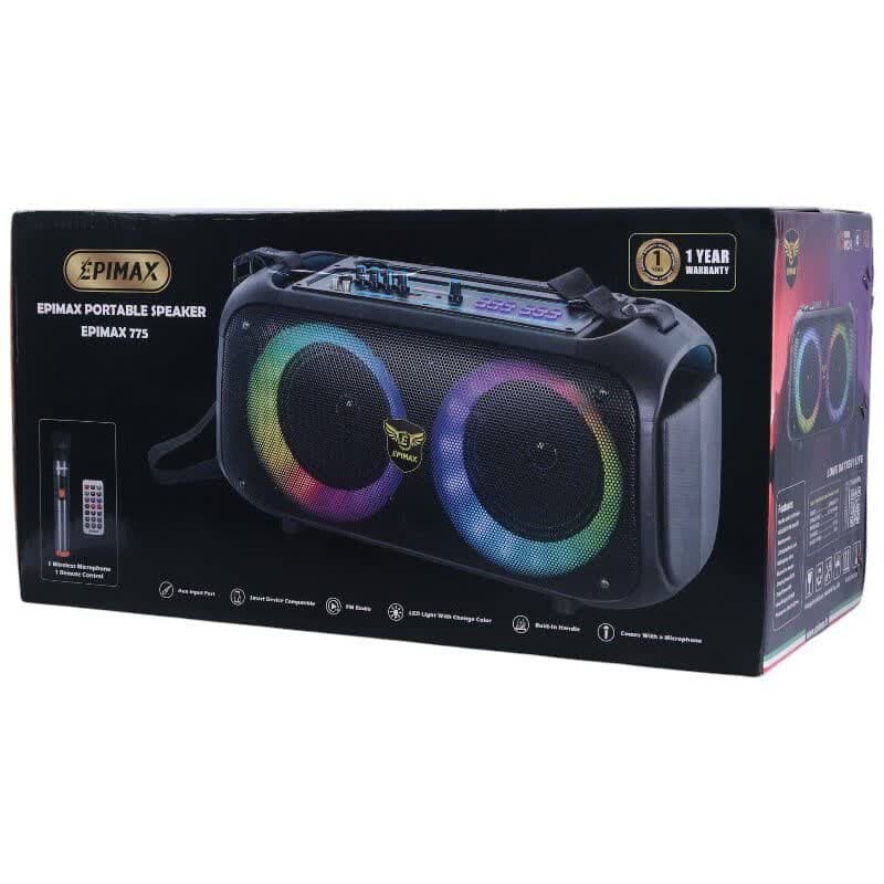 اسپیکر بلوتوثی اپیمکس Epimax 775 + میکروفون و ریموت کنترل