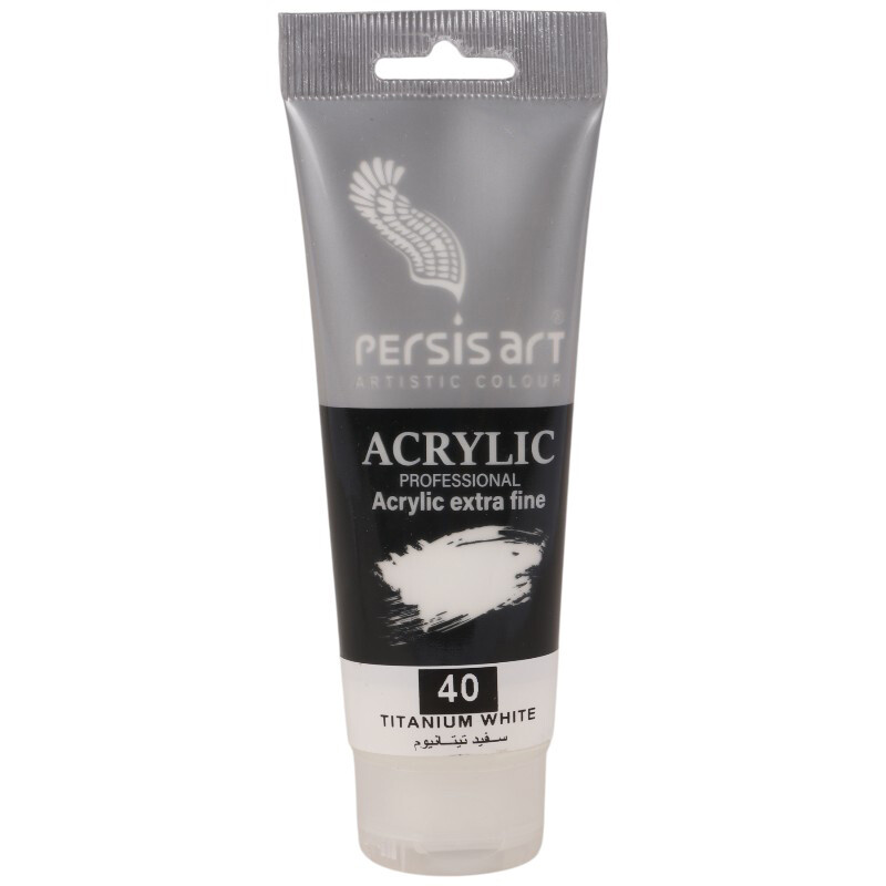 رنگ اکریلیک پرسیس آرت 40 Titanium White حجم 75 میلی لیتر