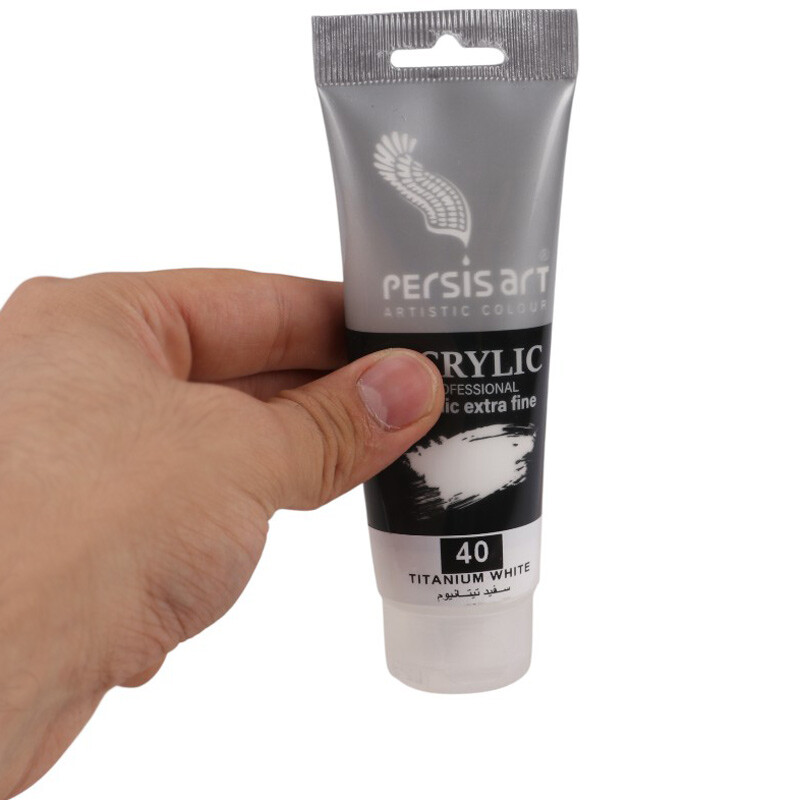 رنگ اکریلیک پرسیس آرت 40 Titanium White حجم 75 میلی لیتر