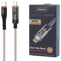 کابل تبدیل فست شارژ Epimax EC-133 Type-C to Type-C 65W 1m