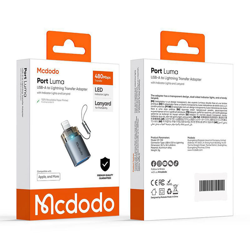 تبدیل USB OTG به Lightning مک دودو OT-739