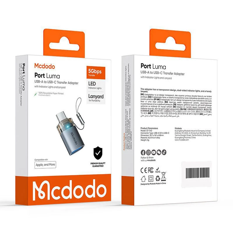 تبدیل USB OTG به تایپ سی مک دودو OT-740