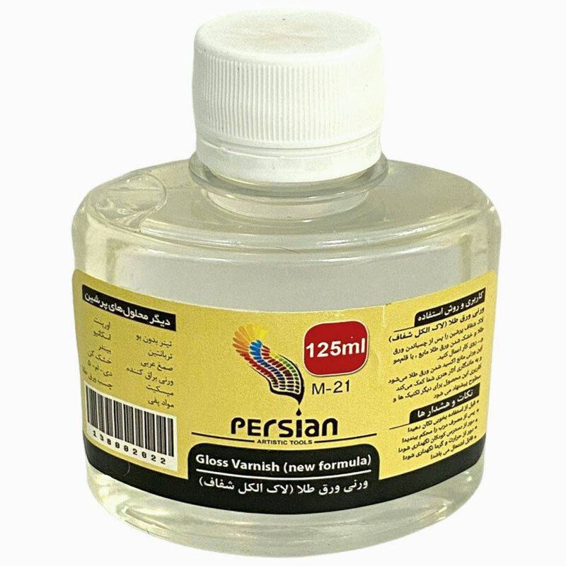 ورنی ورق طلا پرشین M-21 حجم 125 میلی لیتر