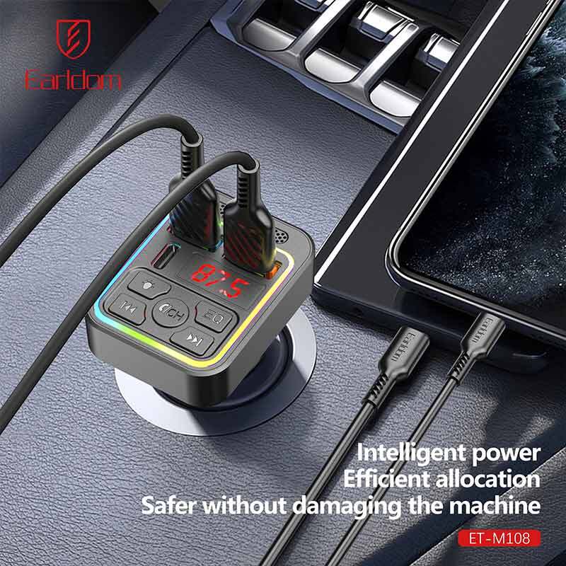 شارژر فندکی و اف ام پلیر بلوتوثی ارلدام ET-M108