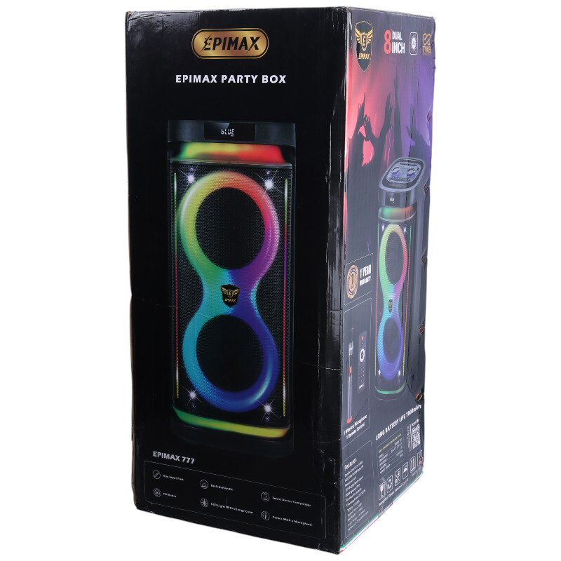 اسپیکر چمدانی بلوتوثی اپی مکس EPIMAX-777 + میکروفون و ریموت کنترل