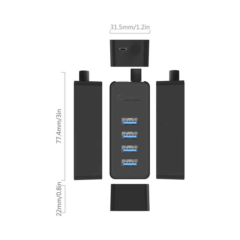 هاب 4 پورت USB3.0 اوریکو W5P-U3