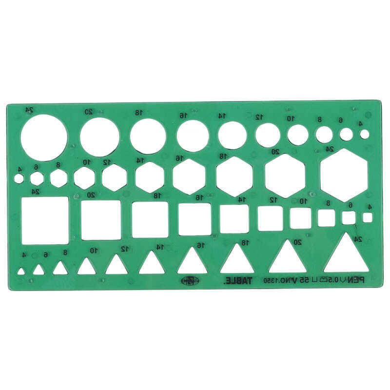 شابلون اشکال هندسی تیبل Table V No.1350