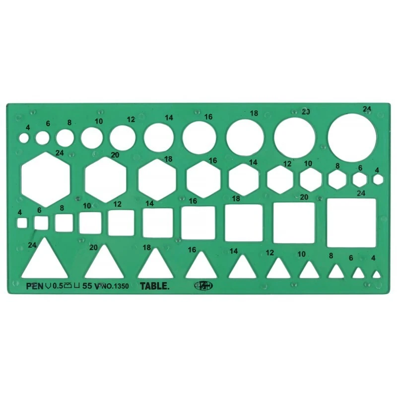 شابلون اشکال هندسی تیبل Table V No.1350